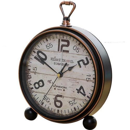18新款夏洛克复古时钟摆件老欧式钟表客厅桌面座钟台钟仿古挂钟小闹钟