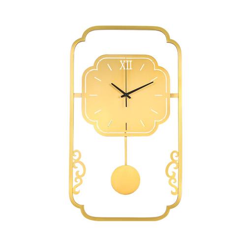 新中式纯铜挂钟客厅简约时尚家用高档挂墙时钟卧室装饰中国风钟表